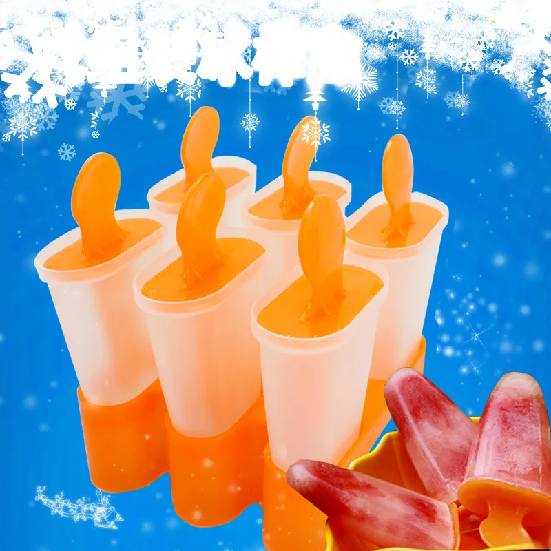 

Hot 6 Cell Frozen Ice Cream Pop Mold Popsicle Maker Lolly Mould Tray Pan Kitchen DIY Ice Cream Tools Cooking tools