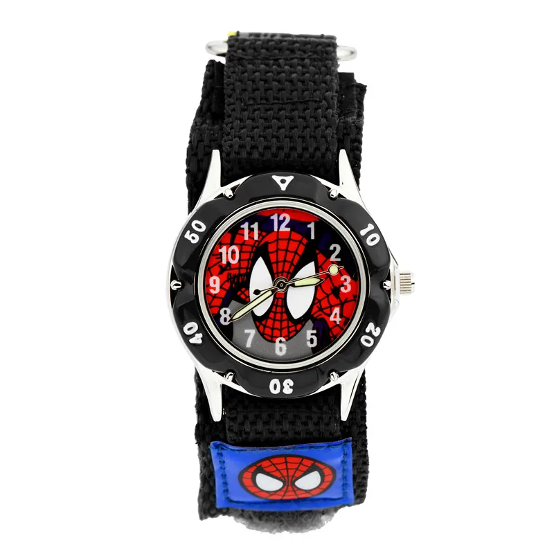 Children s 3D Watch Spider Man Gift Children s Clock Luminous Hands Violet Table Cloth with 5