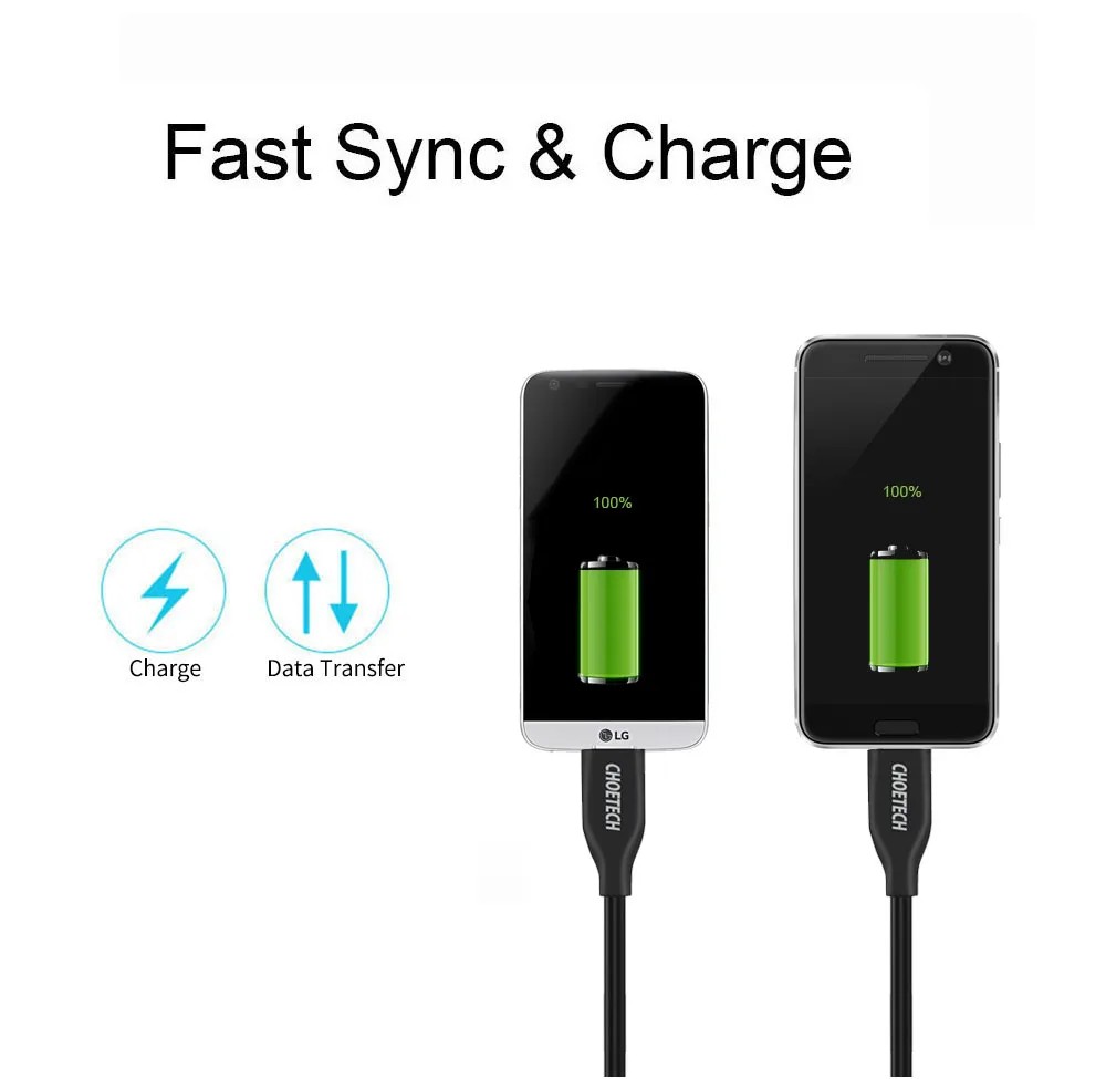 تشوي 5 جيجابايت في الثانية USB 3.0 نوع C كابل ، سريع تهمة مزامنة البيانات USB C كابل ل Xiaomi Mi5 لسامسونج S8 زائد نوع-C الهاتف المحمول الكابلات