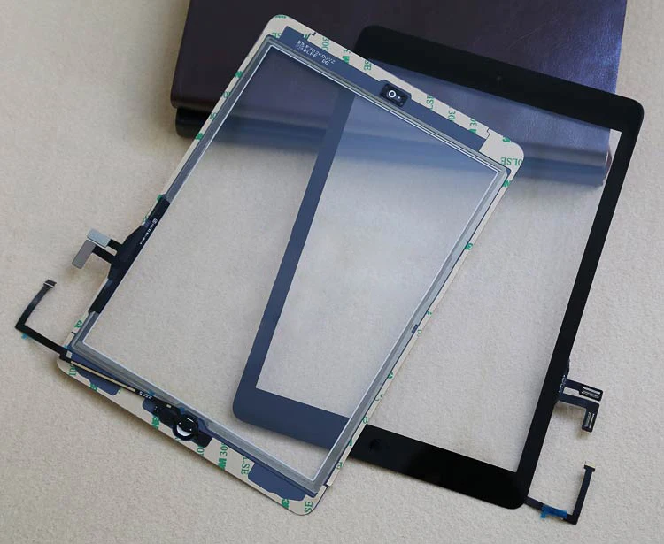 TOP Quality 50 pcs/lot For iPad Air 1 ( Free DHL) High Quality Touch Screen Glass Digitizer & Home Button Assembly Replacement