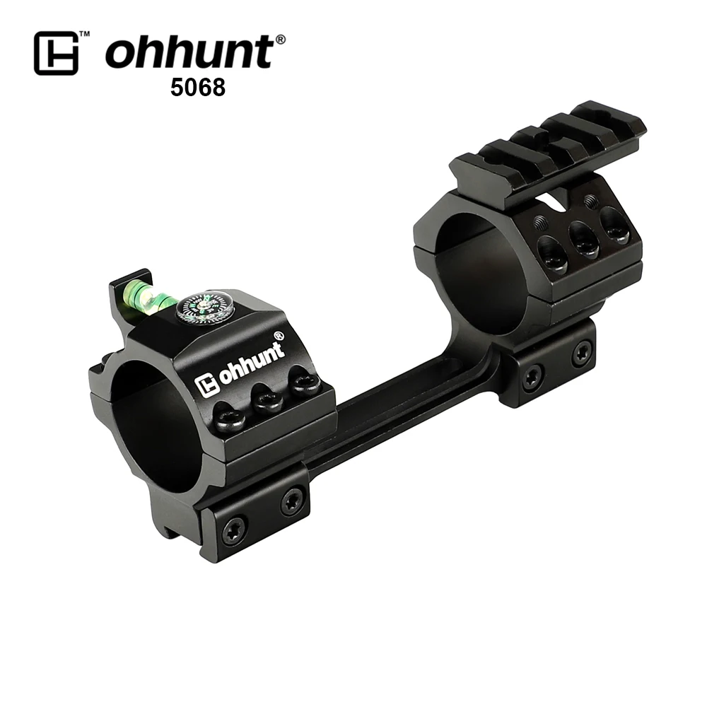 

ohhunt Tactical Optical Mount One-piece 30mm/25.4mm Scope Rings Dovetail Rail with Top Bubble Level for Hunting Riflescope Sight