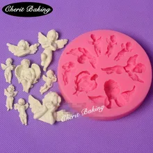 Форма 1 шт Крыло ангела детская форма помадка торт плесень Силиконовая форма декорирование тортов Сахар Плесень выпечки сахарный Шоколадный Плесень