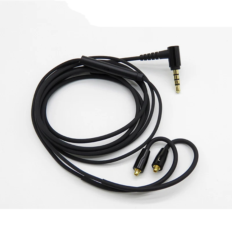 DIY MMCX кабель для Shure SE215 SE535 SE846 SE315 SE425 UE900 наушников с микрофоном Регулятор