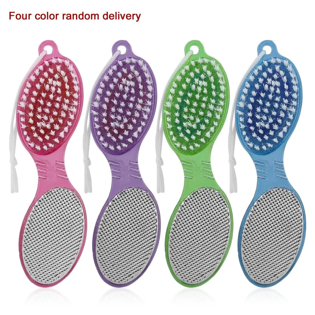 4 In 1 Pedicure Tool Foot Nail Buffer Brush Callus Rasp Scrubs Pumice