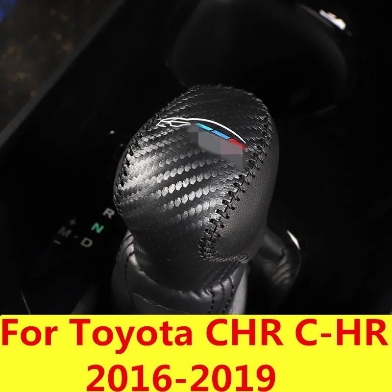 

Gear cover modified special gear set gear set decorative leather hand brake gear set Accessories For Toyota CHR C-HR 2016-2019