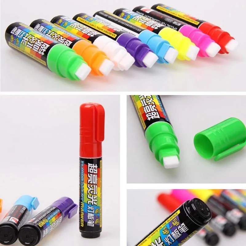 Liquid Chalk Markers With Reversible 6 Mm 10mm Tips Erasing Chalk Markers With Reversible 6 Mm 10mm