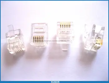 

200 Pcs RJ11 6P6C Modular Plug Telephone Connector