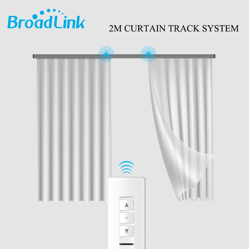 Broadlink Wi Fi привод для штор см+ м 2 м настраиваемые алюминий Электрический окна шторы трек стержень Rail дистанционного IOS телефона Android