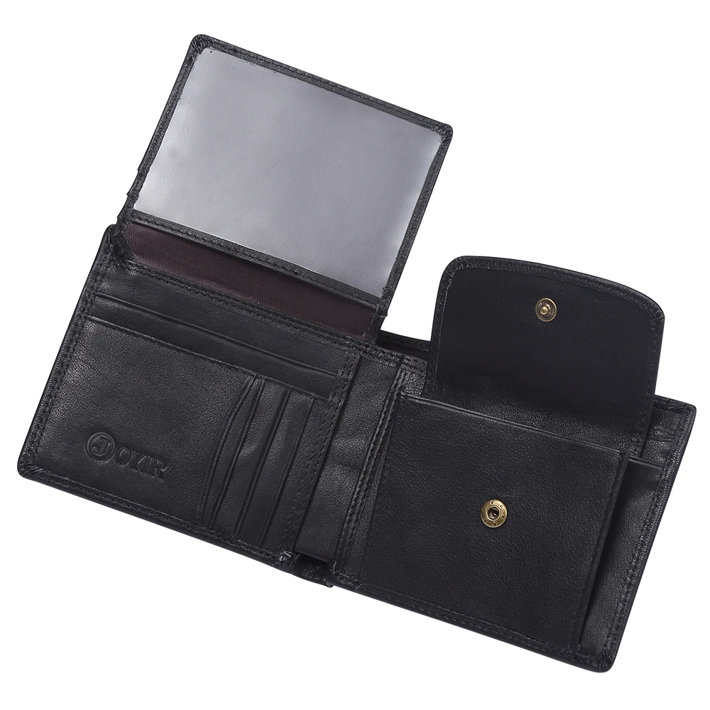 

JOYIR Men Crazy Horse Leather Wallet Genuine Cowhide Men Wallets Vintage Men's Purse Card Holder Coin Pocket Wallets Money Purse
