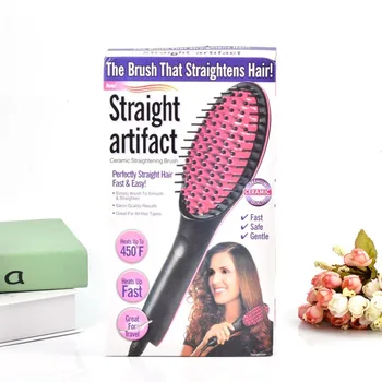 

Professional LCD Display Fast Hair Straightener Comb No Harm Hair Brush Electric Smooth Hair Straight Styling for Salon EU Plug