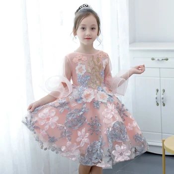 

2018 summer girls princess costume ball gown flower girls dresses kids formal clothing