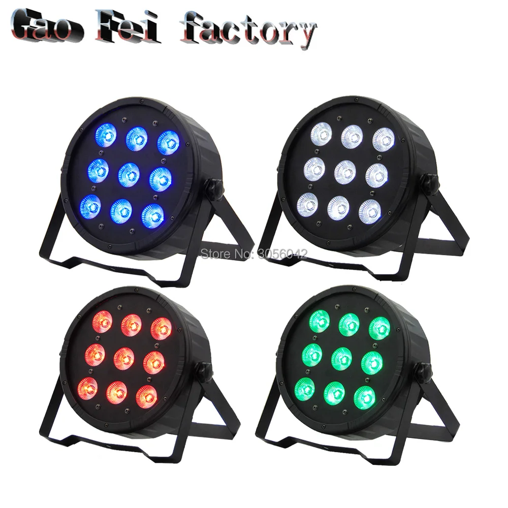 

2PCS/LOT 9x12w led Par lights RGBW 4in1 7 professional stage dj equipment