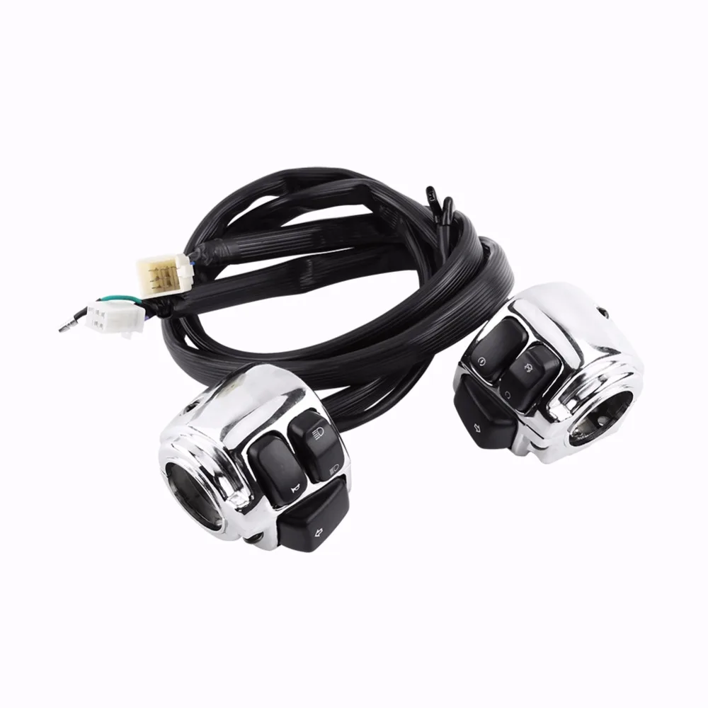 Switch Control 2x Motorcycle 25mm 1" Handlebar Control Switch + Wiring
