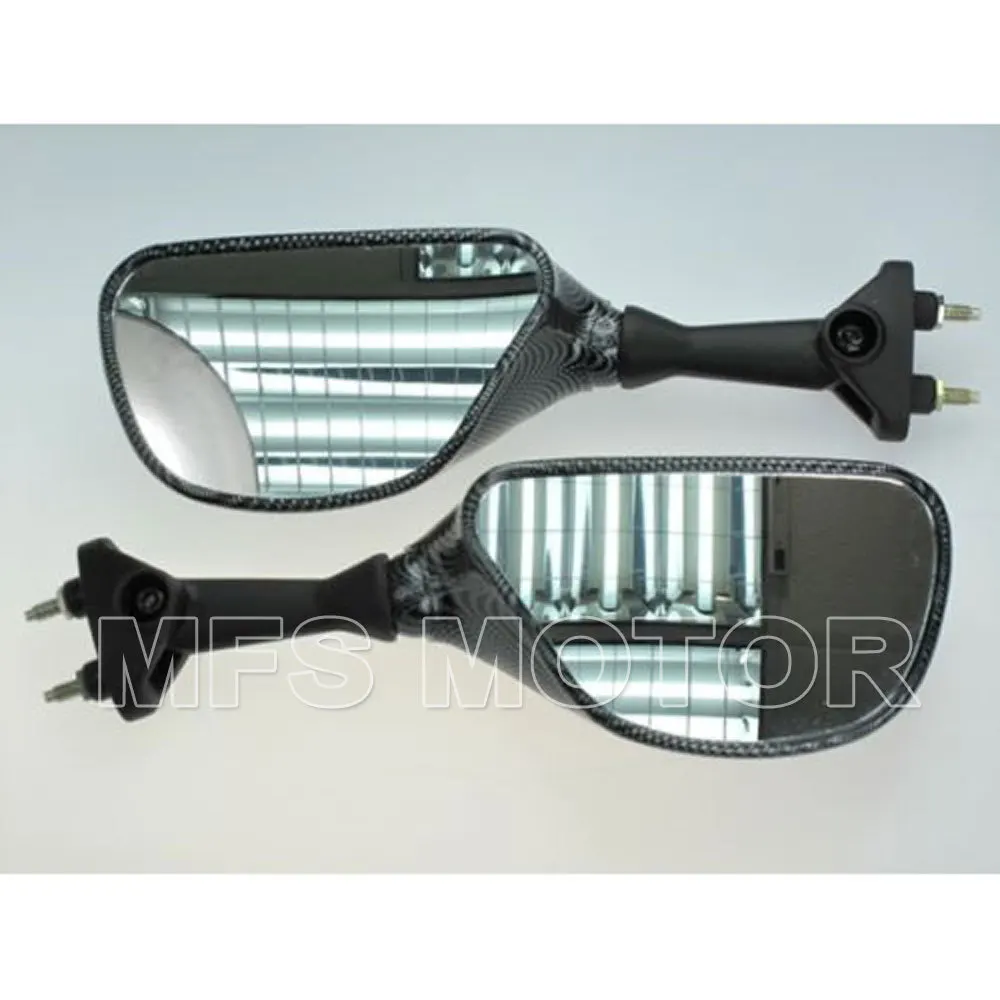 

Motorcycle Black Rearview Mirrors For Kawasaki NINJA ZX6R 05 6 07 08 NINJA ZX10R 04 05 06 07 08 Carbon Motorcycle Parts