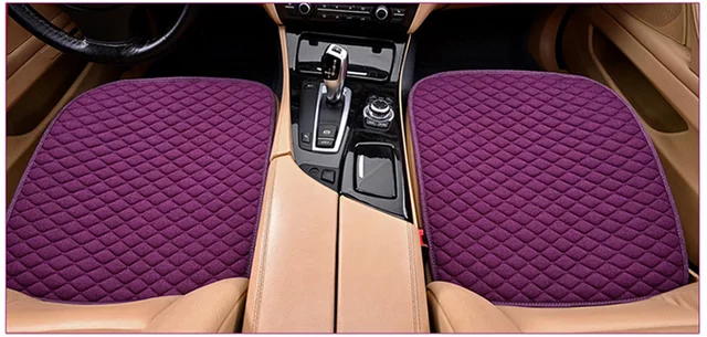 Linen Fabric Car Seat Cover Four Seasons Front Rear Flax Cushion Breathable Protector Mat Pad Auto accessories Universal Size -