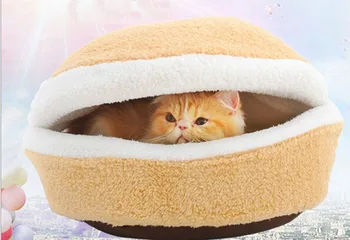 

Hamburger-type cat litter dogs cats fashion warm soft bed puppy cute autumn winter house pet dog cat nest pets supplies kennels