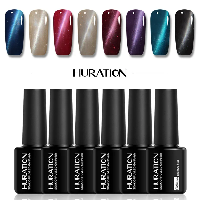 

Huration 3D Chameleon Cat Eyes UV Gel Polish Soak Off Magnetic Shining 24 Colors Magnet DIY Top Varnish Cuticle Oil Gel Lacquer