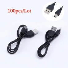 100pcs/lot MP3 MP4 Player Power Cable USB 2.0 To Mini 5 Pin Data Charger Charging Cable Cord USB Adapter 50cm DHL Free Shipping