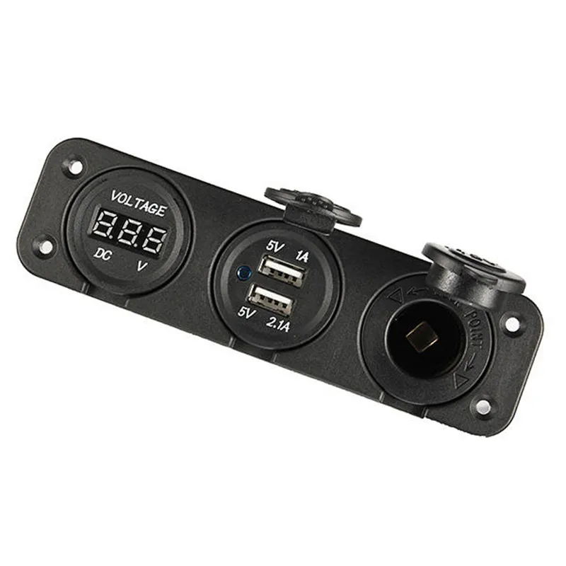 12V 2 USB Duel порты автомобильное зарядное устройство Прикуриватель разъем сплиттер