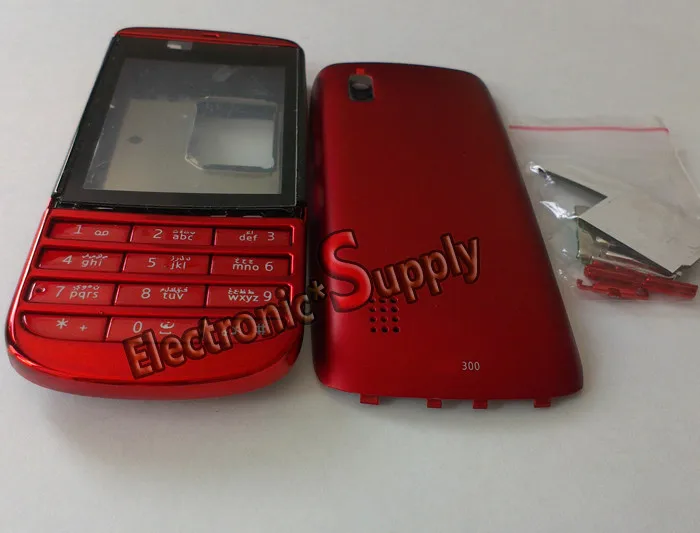 silver asha 300 phone cases faceplate keypad back cover panel fascia replace housings for nokia 300 cell phone free shipping