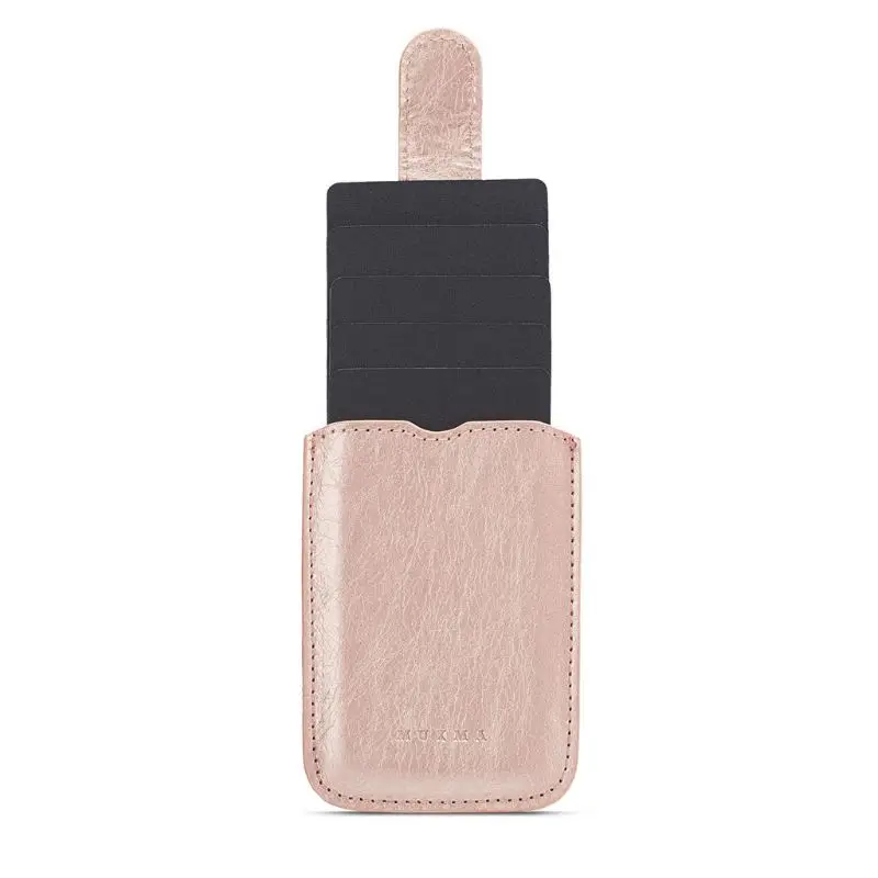 Новые модные для мужчин женщин pu кожаный бумажник держатель для карт сумка клей держатель Чехол Стикеры для сотового телефона 5 кард