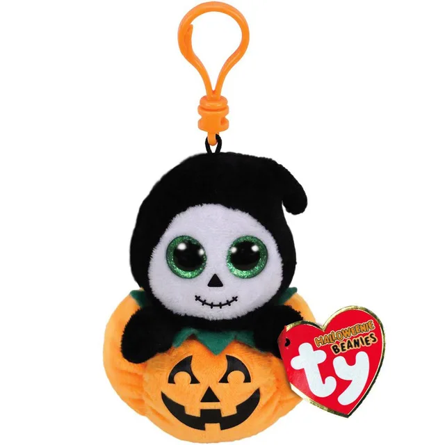 

Ty Beanie Boos Spooky Reaper With Pumpkin Franky Alpac Bear Kiwi Bird Beaks Aqua Fish Nori keychain Clips 8cm Keyring Plush Toys
