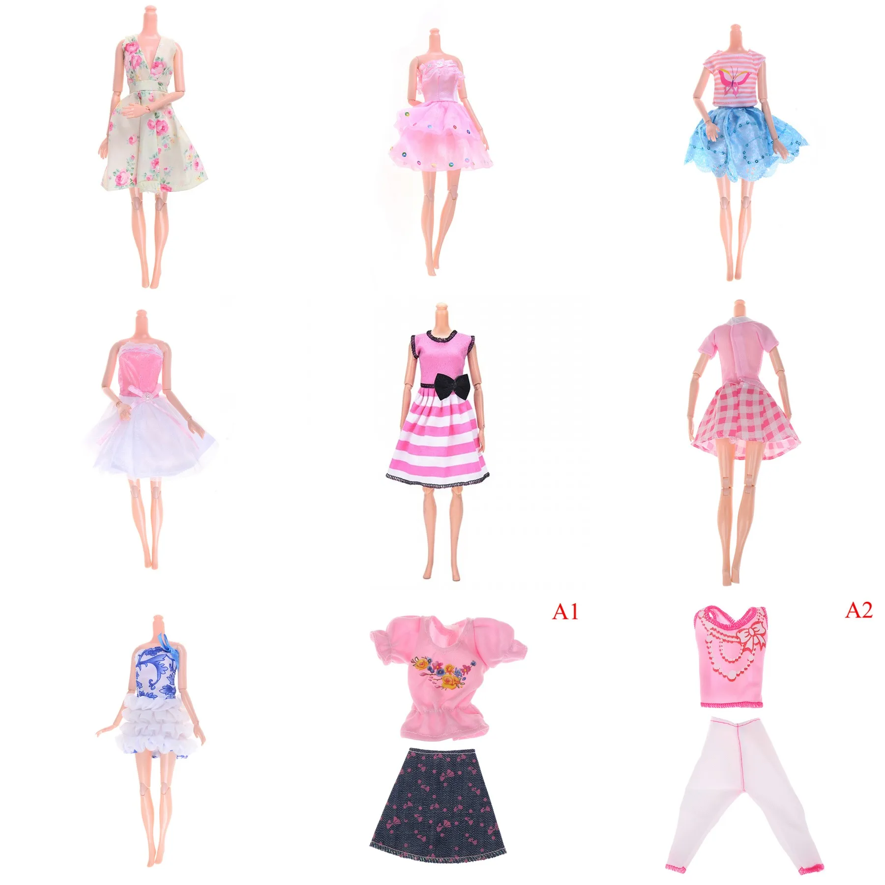 15 Style Doll Dress Daily Casual Wear Dresses Wedding Party Gown Princess Skirt Accessories Clothes For Doll Gift 15 Style Doll Dress Daily Casual Wear Dresses Wedding Party Gown Princess Skirt Accessories Clothes For Doll Gift