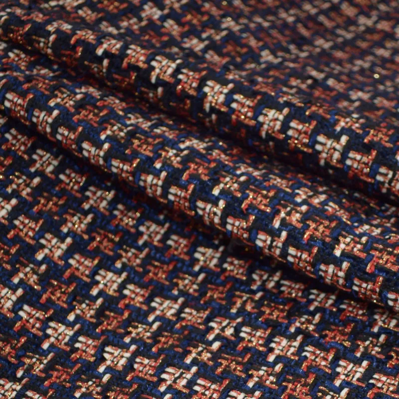 Новинка, 2 цвета, клетчатая тканая специальная твидовая ткань для пальто, платья telas por metros tissu au metre tecido tela tissus DIY