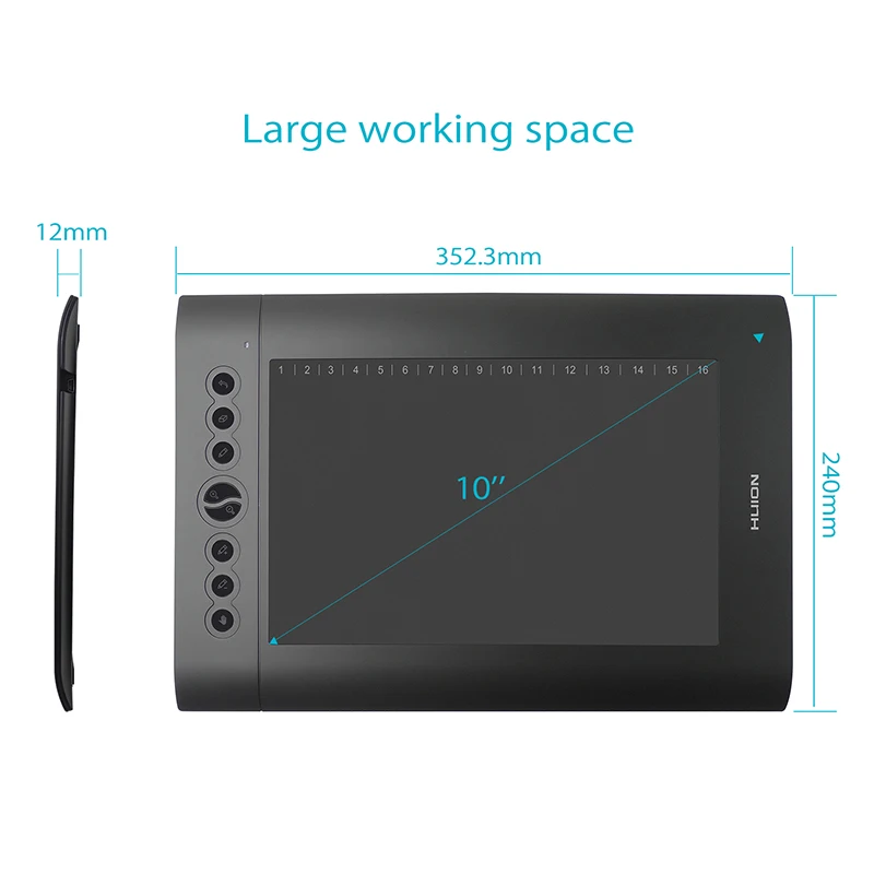  Gran oferta Huion H610 PRO pluma Digital tabletas 10 