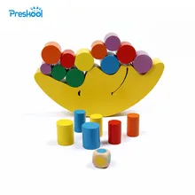 Moon Balancing Frame Baby Early Learning Toy Montessori Teaching Aids Moon Balance Colorful Early Development Wood Blocks Toys