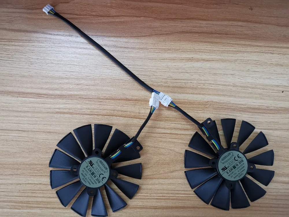Вентилятор для видеокарт 95 мм T129215SM 4Pin 12В ASUS STRIX GTX 1050 1050Ti 1070Ti 1080Ti RX 470 570 580 RX470 RX570 RX580