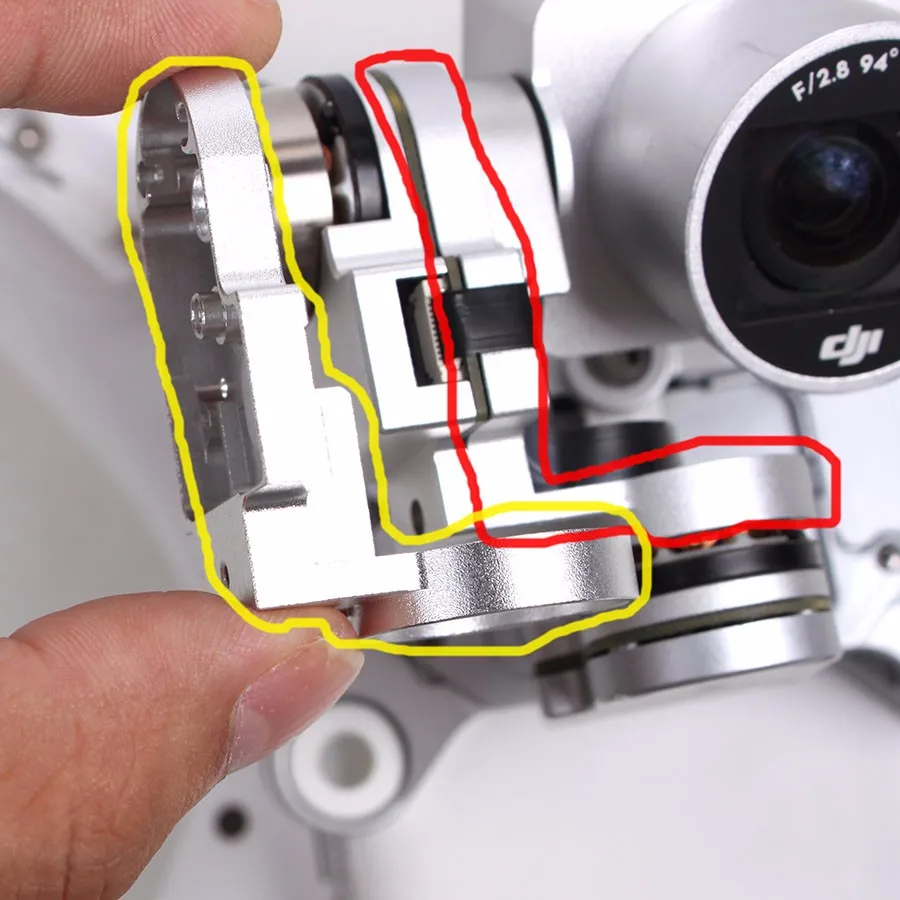 Gimbal Repair Protector Guard Yaw/рулон кронштейн/крышка DIY Замена адаптер для DJI Phantom 3 Advanced/standard