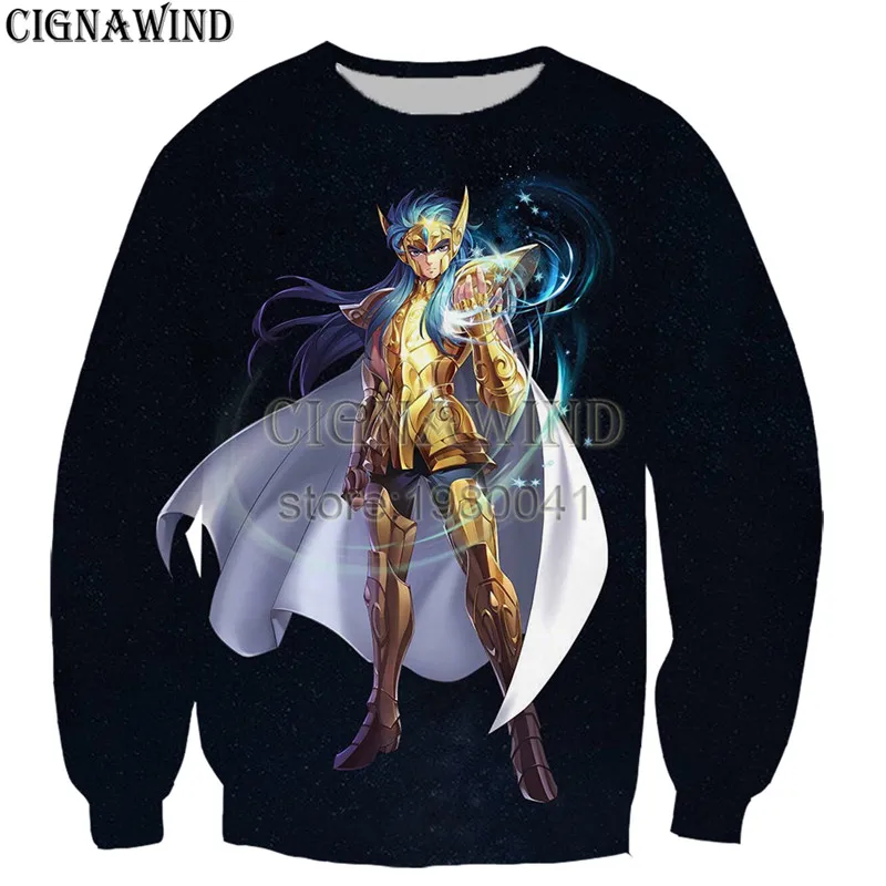 

Fashion Anime Gold Saint Seiya series 3D Printed MenWomen Sweatshirts Hip hop Harajuku mens hoodies Long sleeve Streetwear Tops