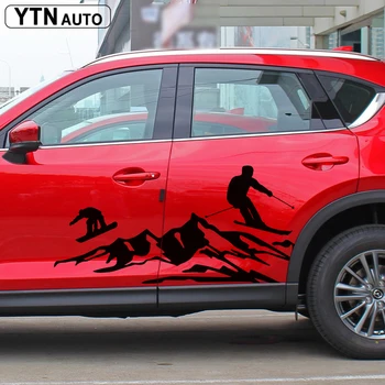 

Fit For MAZDA MX-5 RF Car Stickers Side Door Mountain Adventure Ski Graphic Vinyl Car Accessories Decorate Modified Decal Custom