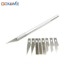 9 Blades Wood Carving Tools Craft Sculpture Engraving Knife Scalpel DIY Cutting Tool Metal Handle PCB Phone Repair Hand Tools