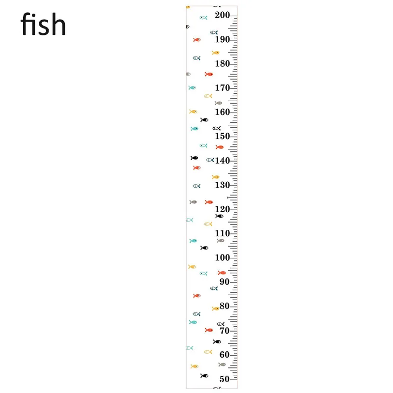 1 шт. деревянные наклейки на стену домашние настенные декорации детский график роста детей декор для детского сада детская измерительная линейка высоты портативный - Цвет: fish