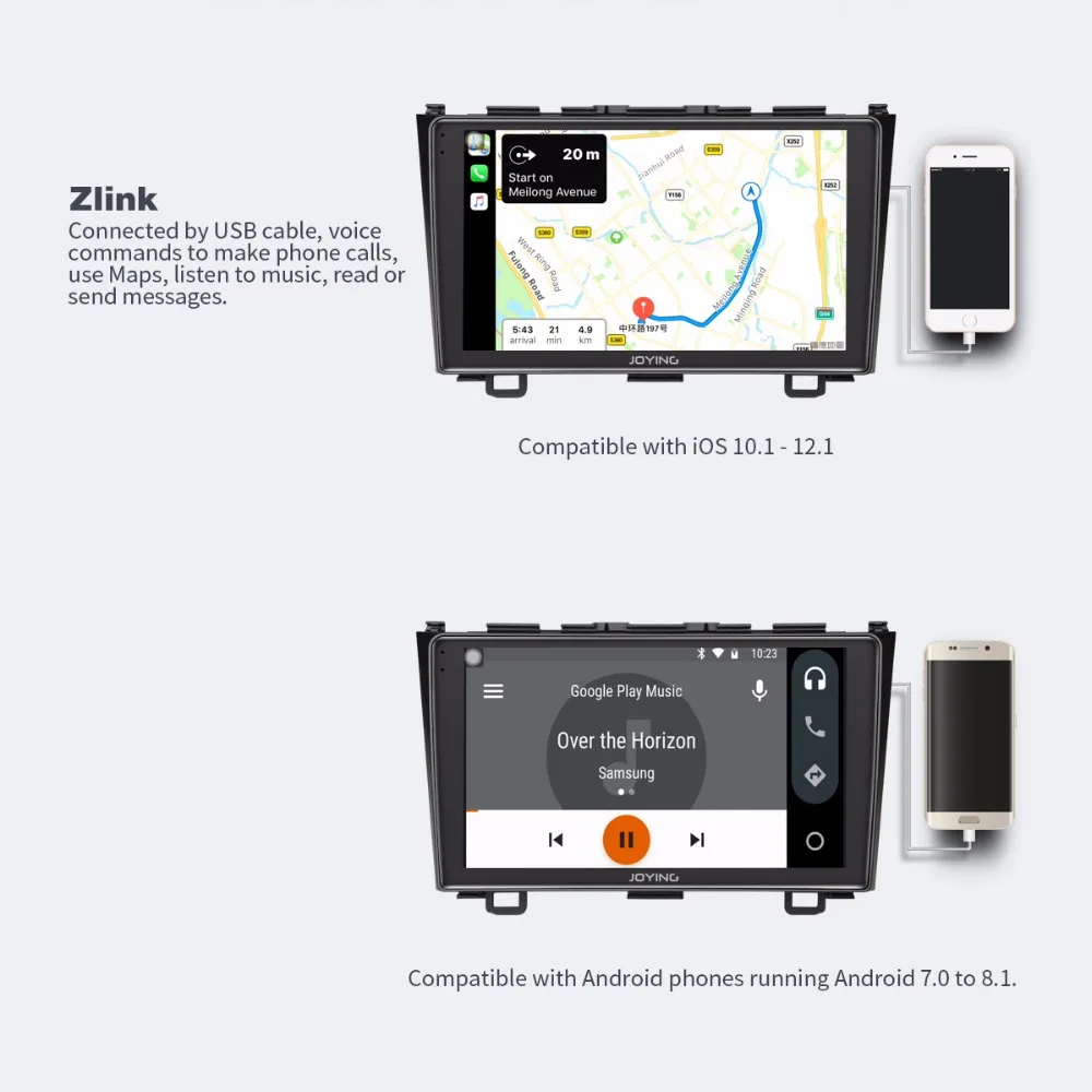 Best JOYING 9" IPS Screen Android 8.1 Car Radio Stereo Player HU GPS Navi For Honda CRV 2007-2011 WiFi+BT+SWC+RDS+4GB+64GB Octa Core 10