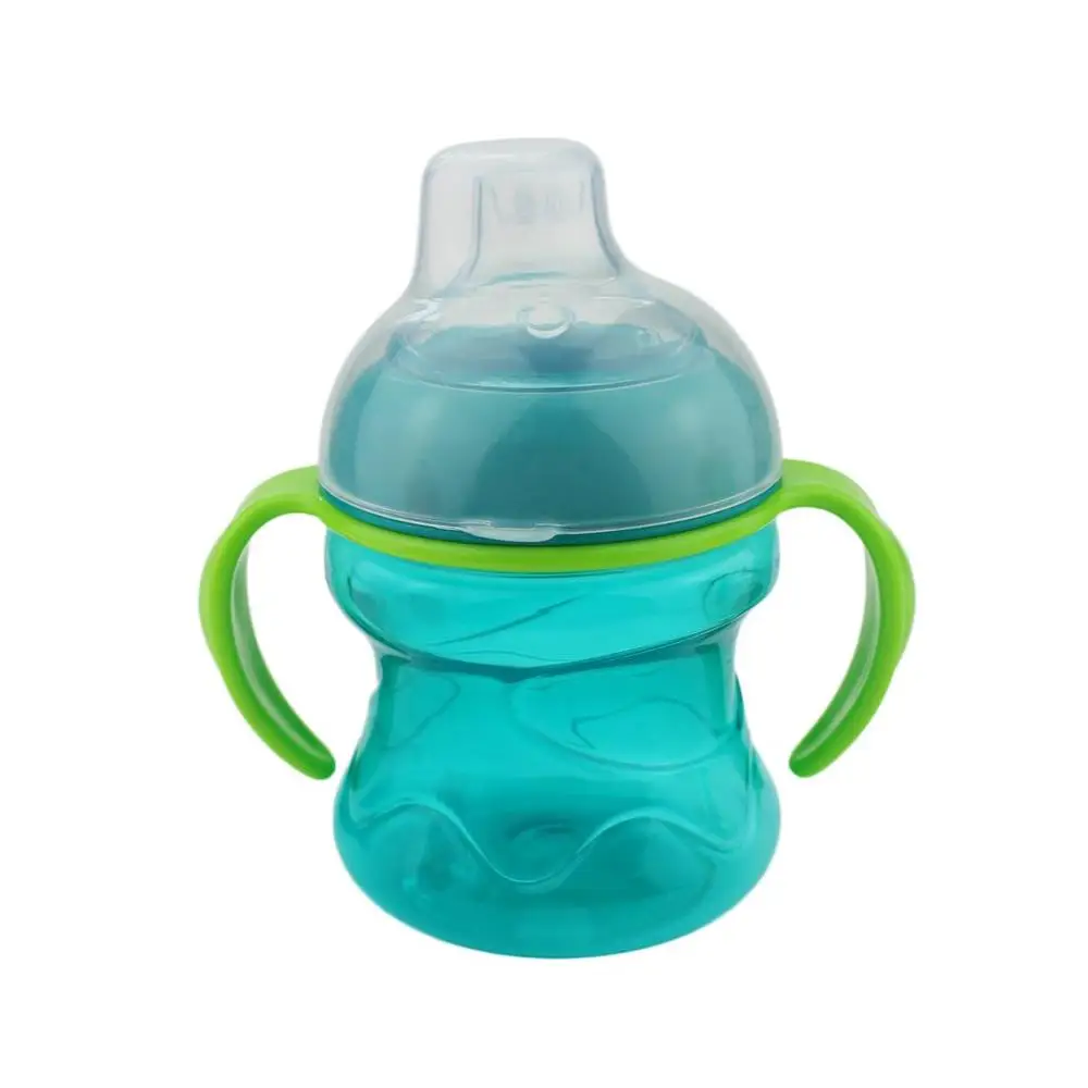 Sippy герметичная безопасная бутылка с мягким ртом для детей, для малышей, для обучения, питьевые бутылки, контейнер для молока - Цвет: Blue