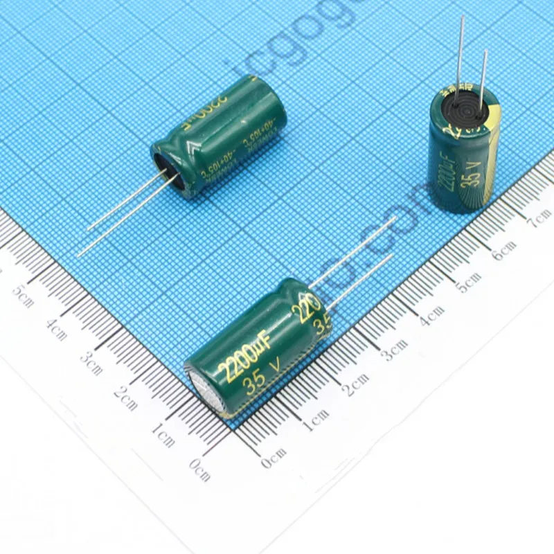 

10pcs/lot 35V 2200UF 13*25 2200uf 35v 13x25mm Aluminium electrolytic capacitance