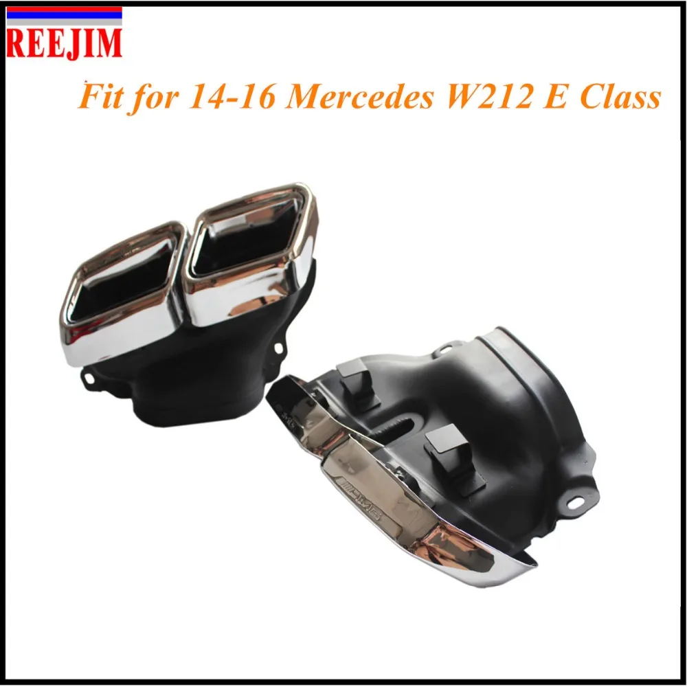 

Stainless Steel Exhaust muffler tip tailpipe for Mercedes-Benz W212 E- Class change into E63 AMG Style car styling