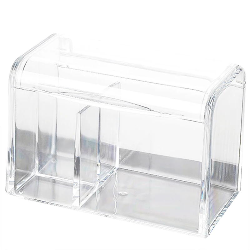 

Dust Proof Cosmetics Organizer For Cotton Acrylic Makeup Box Organizer Storage Containers For Cosmetics Pads Holder With Lid