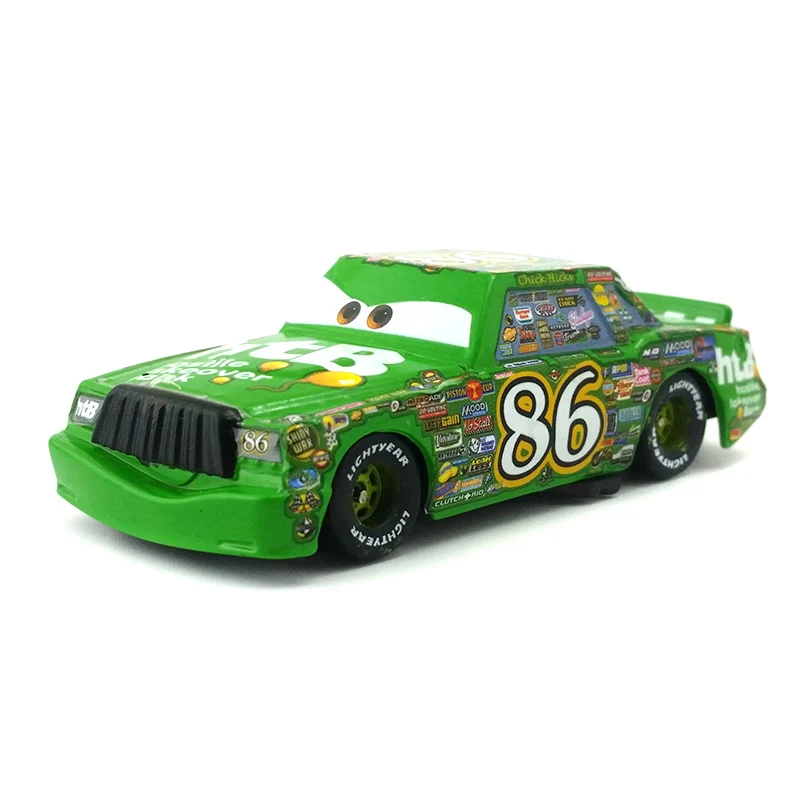 Disney Pixar Cars No.86 цыпленок Хикс Молния Маккуин 1:55 литья под давлением металлическая