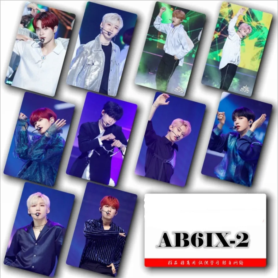 Kpop AB6IX кристальная карточная наклейка Young Min Jeon Woong Фотокарта Donghyun wo-jin Photo Stikcy Card - Цвет: 2