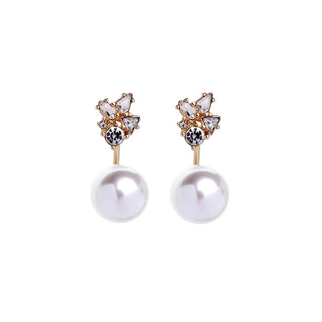 Korea Crystal Simulated Pearl Earring Jackets Ali Express New Korea Crystal Simulated Pearl Earring Jackets Ali Express New Fashion Wedding Party Jewelry Brincos