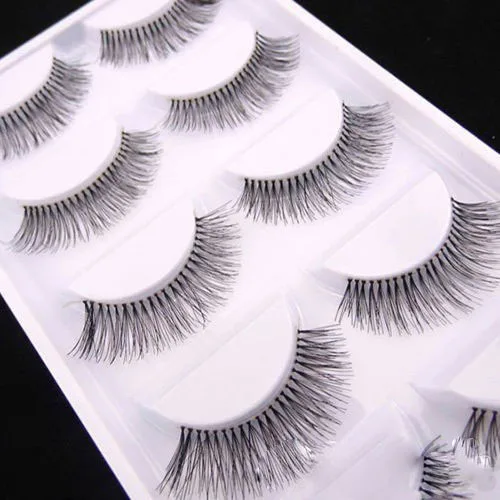 

5 Pairs Natural Black Long Sparse Cross False Eyelashes Fake Eye Lashes Extensions Makeup Tools High Quality Fashion