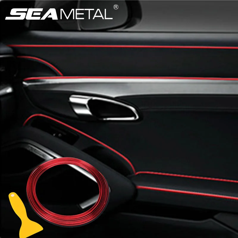 

Car-styling 5M Car Strip Article Decoration Line Strip Door Dashboard Air Vent Decorative Car Sticker Auto Accessories Universal