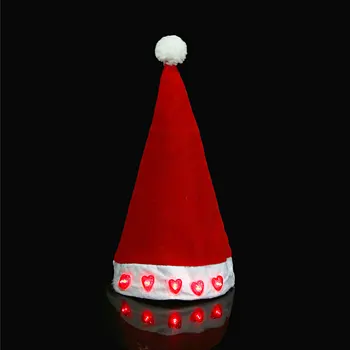 

2 Fashion Children Toys LED Santa Claus Hat Non-woven Fabric Luminous Christmas Cap Kid Boy Girl Xmas Decoration Gifts 8