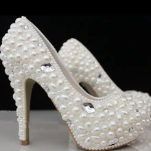 Evening Anniversary Party Prom Outfit Dress shoes Amazing Wedding Bridal Shoes Round Toe Rhinestone Celebration Bridesmaid Shoes