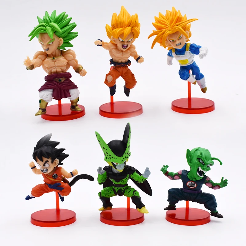 6pcs/set Anime Dragon Ball WCF Dragonball Super Saiyan Son Goku Gohan