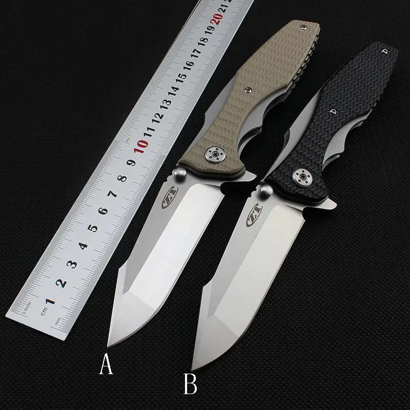 High Quality ZT0393 58HRC 9CR14MOV blade G10+Steel handle folding knife hunting camping knife outdoor tool tactical EDC tool